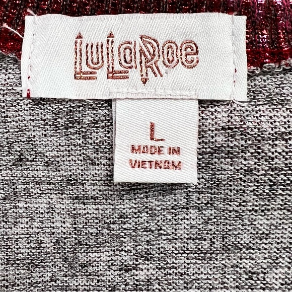 Women's Lularoe mid-calf length Metallic Sarah Cardigan with pockets Size Large - Picture 6 of 10
